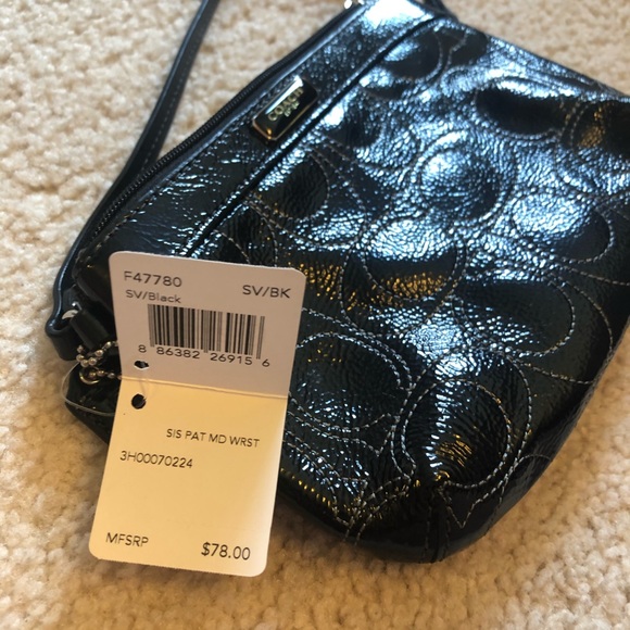 NWT Black Coach wristlet - Picture 8 of 8